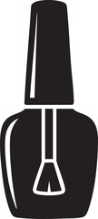 Nail Polish Bottle Black Silhouette Icon