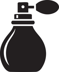 Perfume Spray Bottle Black Silhouette Icon