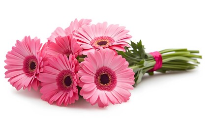 Beautiful Pink Gerbera Daisy Bouquet Closeup