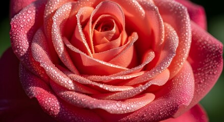 Dew-kissed Rose Petals, Close-up Macro Beauty