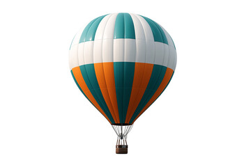 Hot Air Balloon in vibrant colors against a plain background