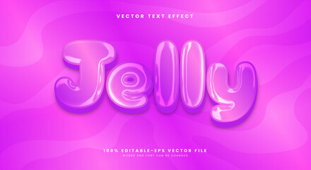 Jelly Chrome Style 3d editable text effect template Suitable for soft theme
