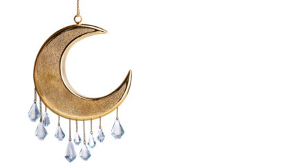 Golden Crescent Moon Decor