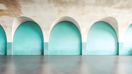 Abstract Turquoise Archway Interior Design