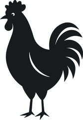 Farm Animal Silhouette Bundle , Goat, Pig, Chicken, Duck, Horse, Sheep Vector Collection