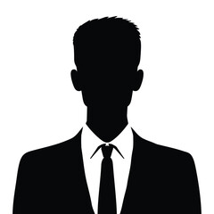 Male avatar silhouette profile vector on gray background