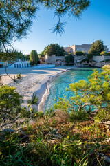 Plage de Santo Stefano dans la r&eacute;gion de Monopoli, Pouilles, Italie