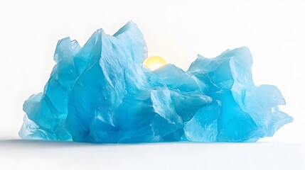 Obraz premium Stunning Blue Iceberg at Sunset Glacial Landscape