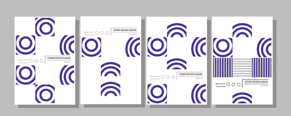 Fototapeta premium Trendy covers design. Minimal geometric shapes compositions. Applicable for brochures, posters, covers and banners.