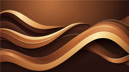 Abstract wave vector background with flowing orange curves and artistic texture
