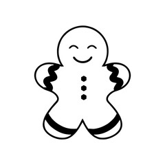 outline gingerbread