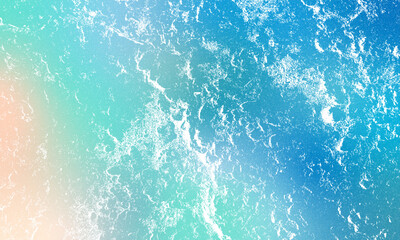 Abstract sea landscape wall art vector background. Sky, waves and storm. Sea decoration collection design for interior, flyers, poster, cover, banner. Modern soft gradient style design interior.