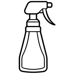 Clean Line Art Spray Bottle Icon