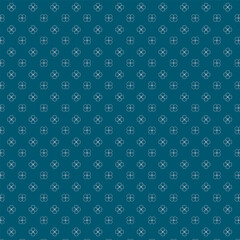 Flowers pattern doodle shapes motif continuous classic blue background. Modern floral fabric design textile swatch ladies dress, men's shirt all over print block.	