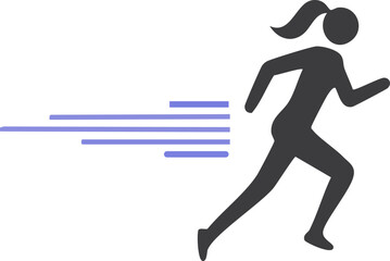 Symbole moderne d’activité sportive et mouvement fluide