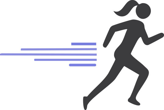 Symbole moderne d&rsquo;activit&eacute; sportive et mouvement fluide