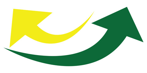 arrow indicated the direction symbol. curved arrow sign. wavy curved Long arrow icon eps 10