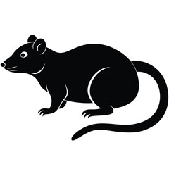 rat silhouette vector art