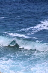 wave breaking on the shore