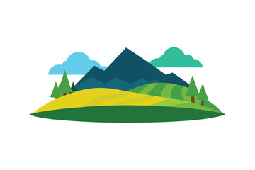 landscape with mountains and hills