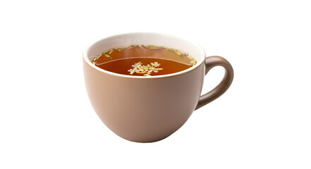 Warm Herbal Tea in Mug with Transparent Background