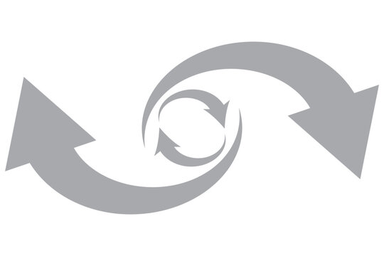 Arrows rotating clockwise. circle arrow icon set. circular arrow icon, refresh, reload, rotation arrow icon symbol sign, dual arrow vector illustration eps 10