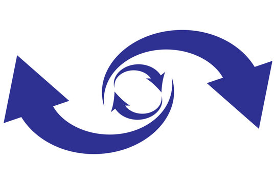 Arrows rotating clockwise. circle arrow icon set. circular arrow icon, refresh, reload, rotation arrow icon symbol sign, dual arrow vector illustration eps 10