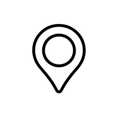 Location map pin icon line pin marker isolated on transparent background vector illustration