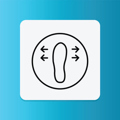 Icon of insole with pressure points or arrows, suggesting enhanced comfort and ergonomic sole design.