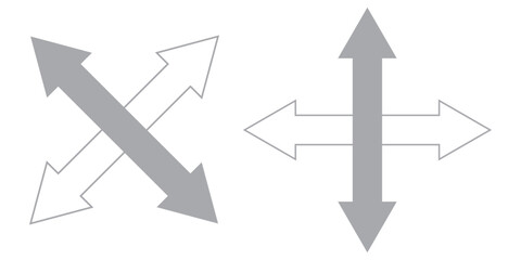 Horizontal dual side long straight arrow vector. Dual arrow sign. Dual sided arrow vector, icon, silhouette design. Semicircular curved thin, long double ended arrow vector eps 10