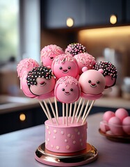 Cake Pops in rosa