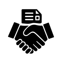 Contract Icon isolated on white vector