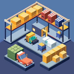 isometric building isometric illustration