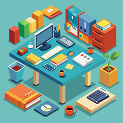 Obraz premium isometric office building