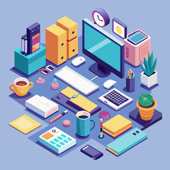 Obraz premium isometric view of a modern building