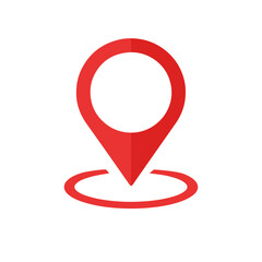 location pin icon symbol sign map flat vector icon isolated