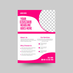 Modern corporate flyer design template.
