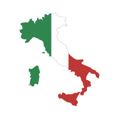 Italy country map on isolated white Background vector