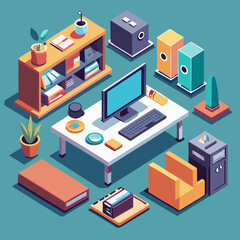 Obraz premium isometric view of a modern building