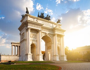 Obraz premium Detailed close-up of a monument in a park captured in a natural setting with dramatic light