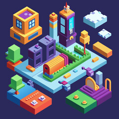 isometric buildings isometric