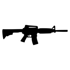 modern rifle side view silhouette