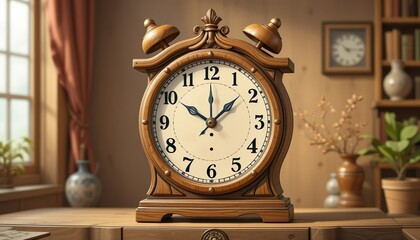 ILLUSTRATION OF AN ELEGANT AND NICE MINIMALIST WALL CLOCK