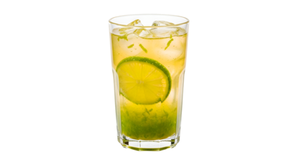 Refreshing Lime Drink Recipe with Transparent Background