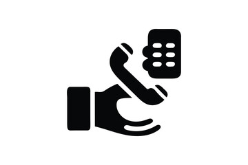 Hand Offering Retro Phone and Cell Phone: Seamless Integration of Classic and Modern Communication Technology.