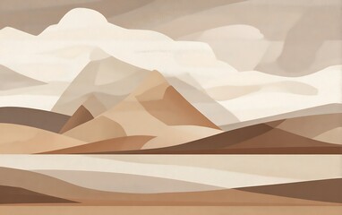 Obraz premium Abstract desert landscape in neutral tones