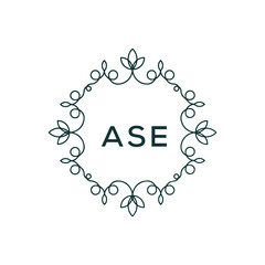 ASE Letter Initial Logo Design Template Vector Illustration