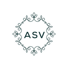 ASV logo design vector template