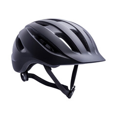 Fototapeta premium Sleek black bicycle helmet for safety and style