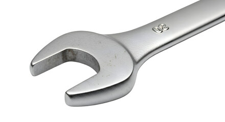 Obraz premium Metal Wrench: Close-up view, showing texture, a transparent background image.